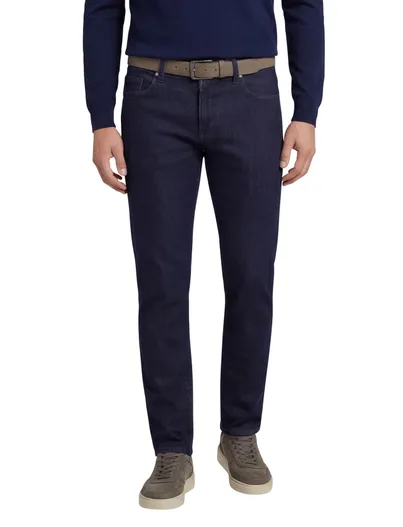 Alberto Alberto 5-pocket jeans effen donkerblauw