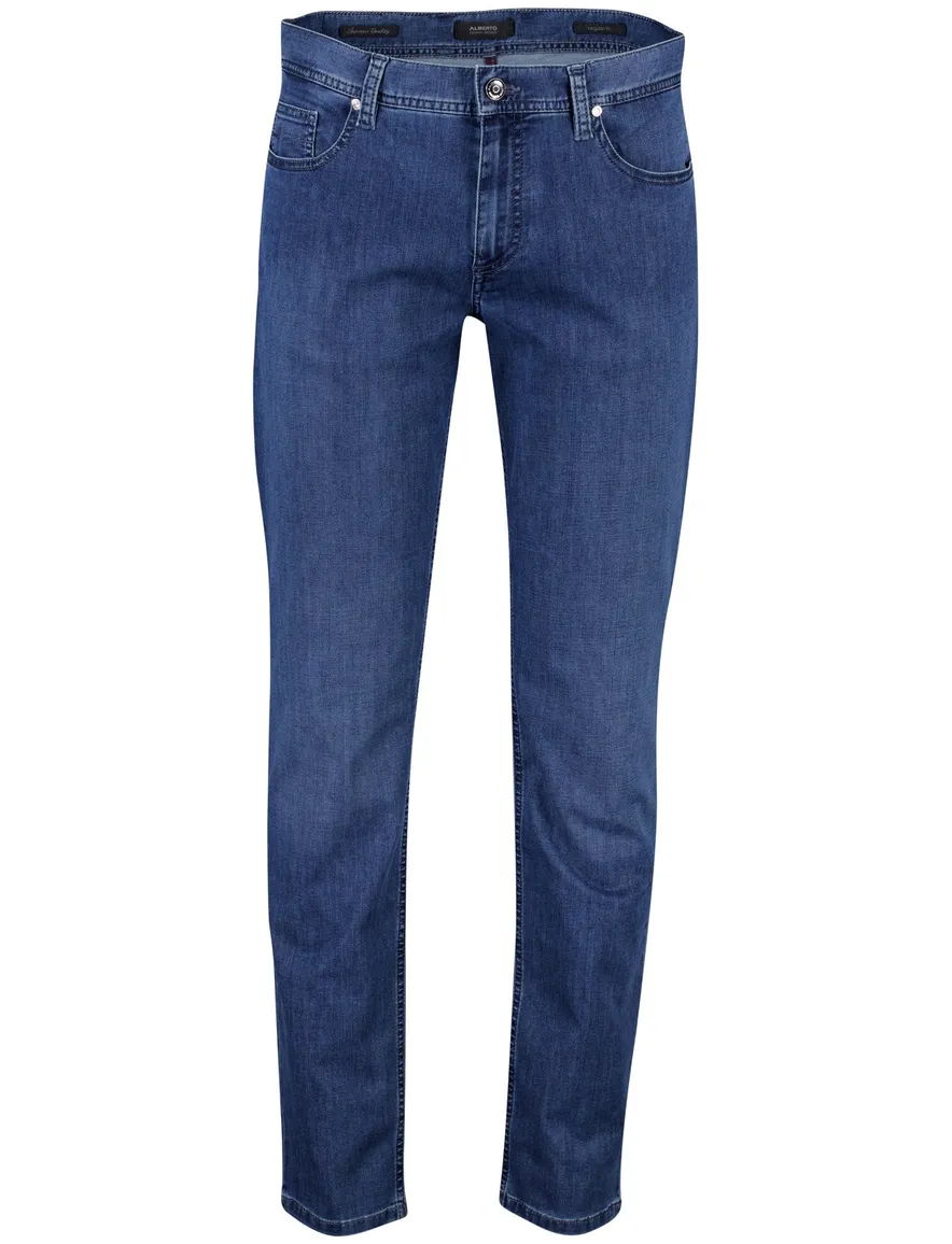 Alberto regular fit premium pipe denim blauw