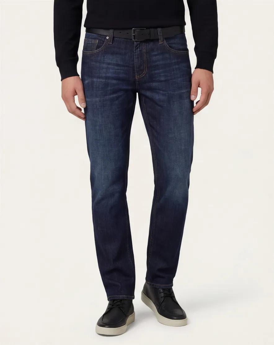 Broek Alberto 5-p donkerblauw