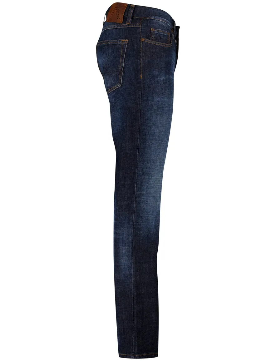 Broek Alberto 5-p donkerblauw