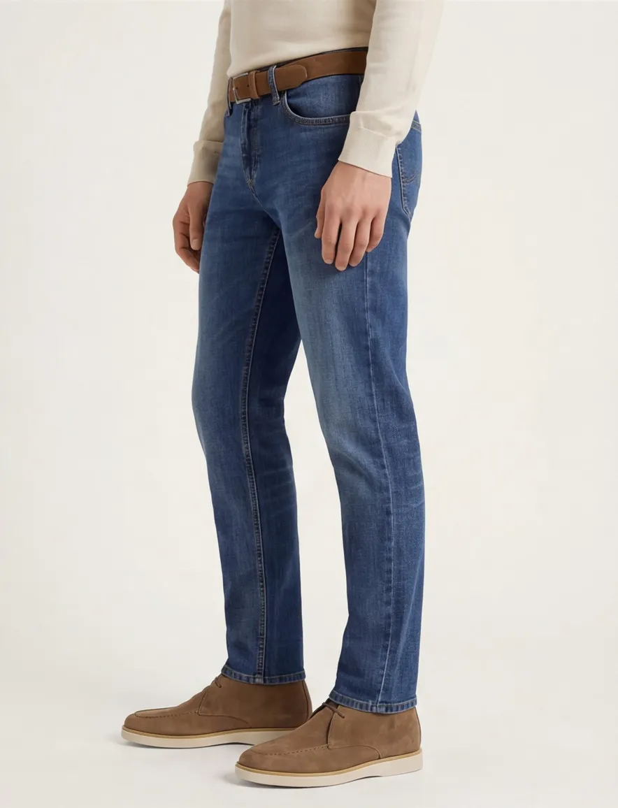 Broek Alberto 5-p blauw