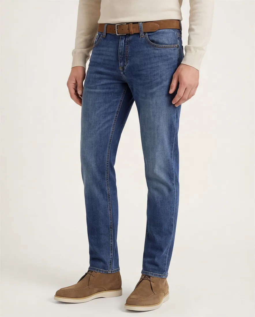 Alberto regular fit jeans katoen blauw
