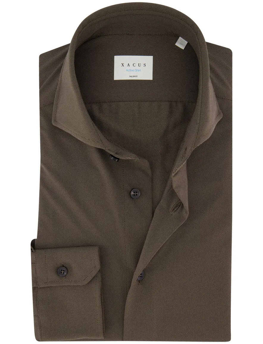 business overhemd bruin Xacus Active shirt