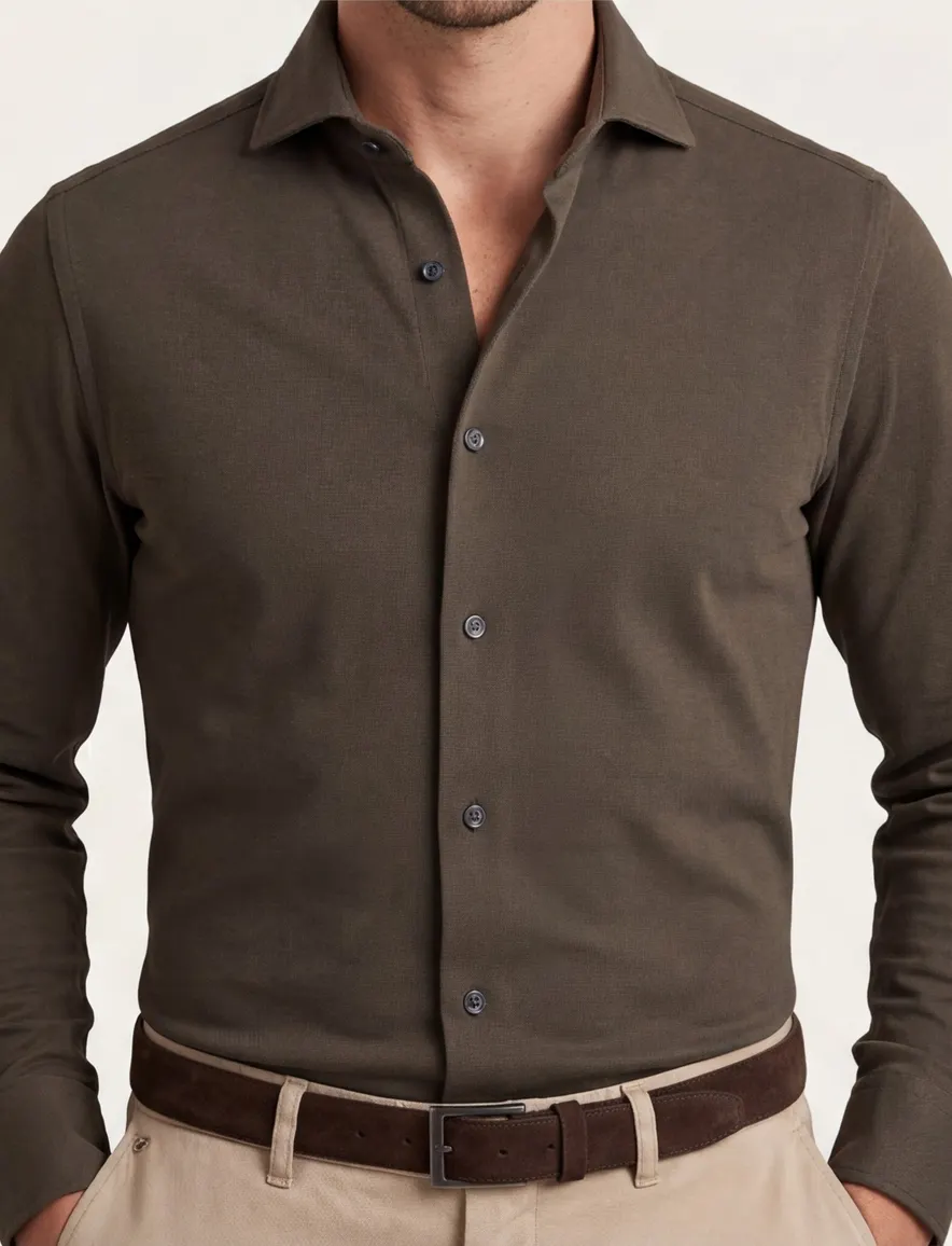 business overhemd bruin Xacus Active shirt