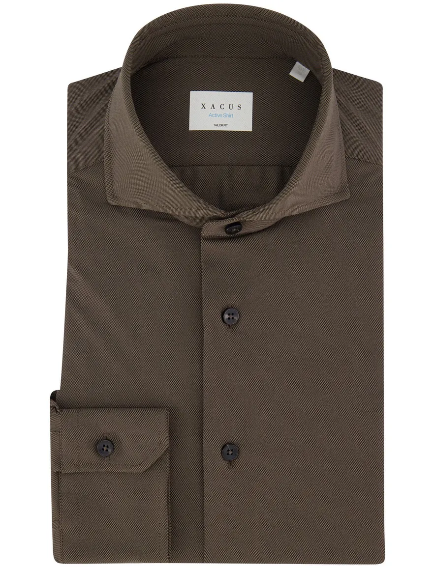 business overhemd bruin Xacus Active shirt