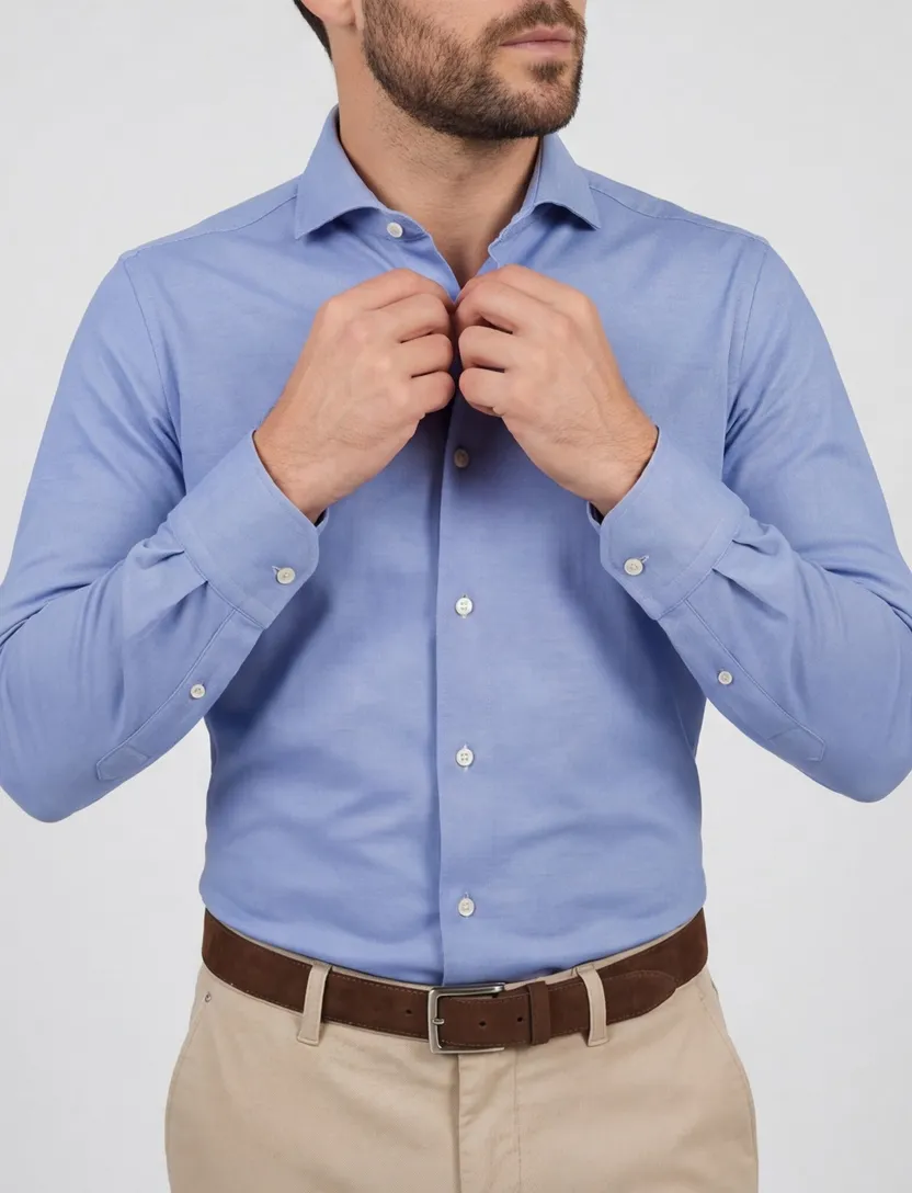 business overhemd Xacus blauw