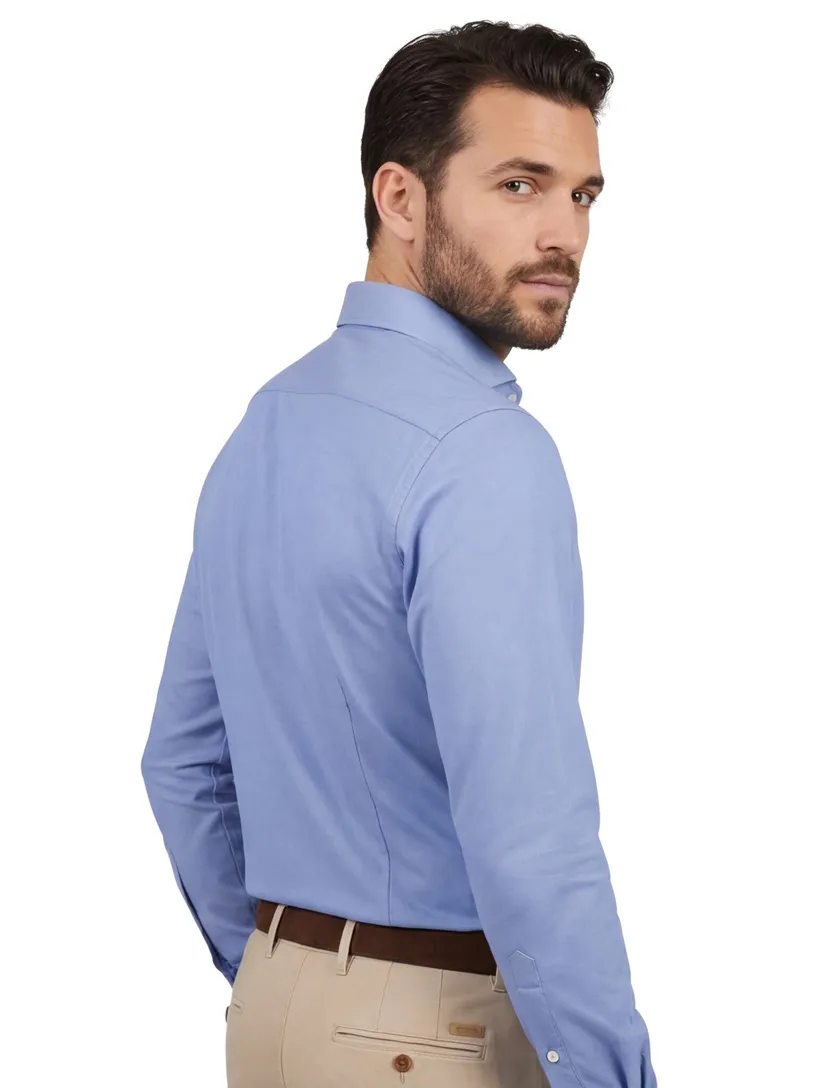 business overhemd Xacus blauw