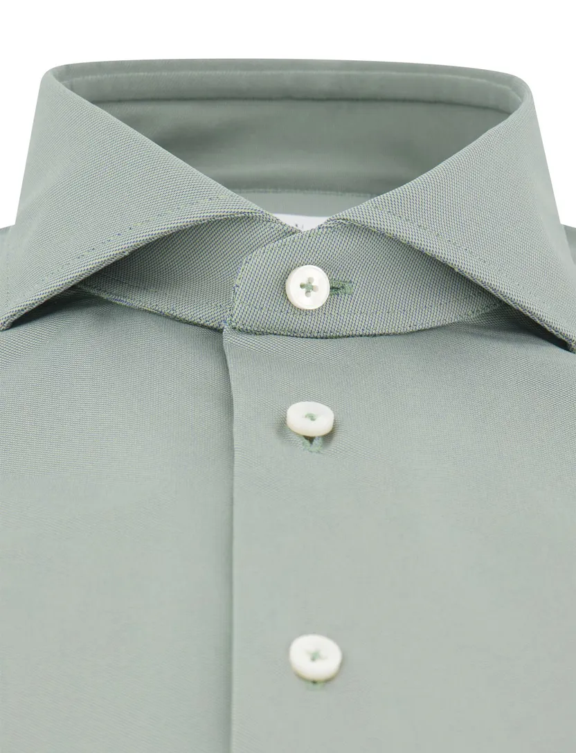 Xacus tailored fit overhemd groen Active shirt polyamide