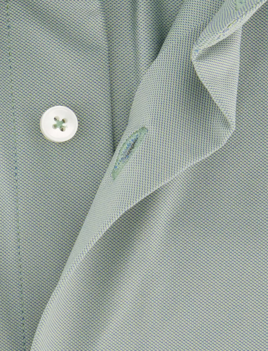Xacus tailored fit overhemd groen Active Shirt