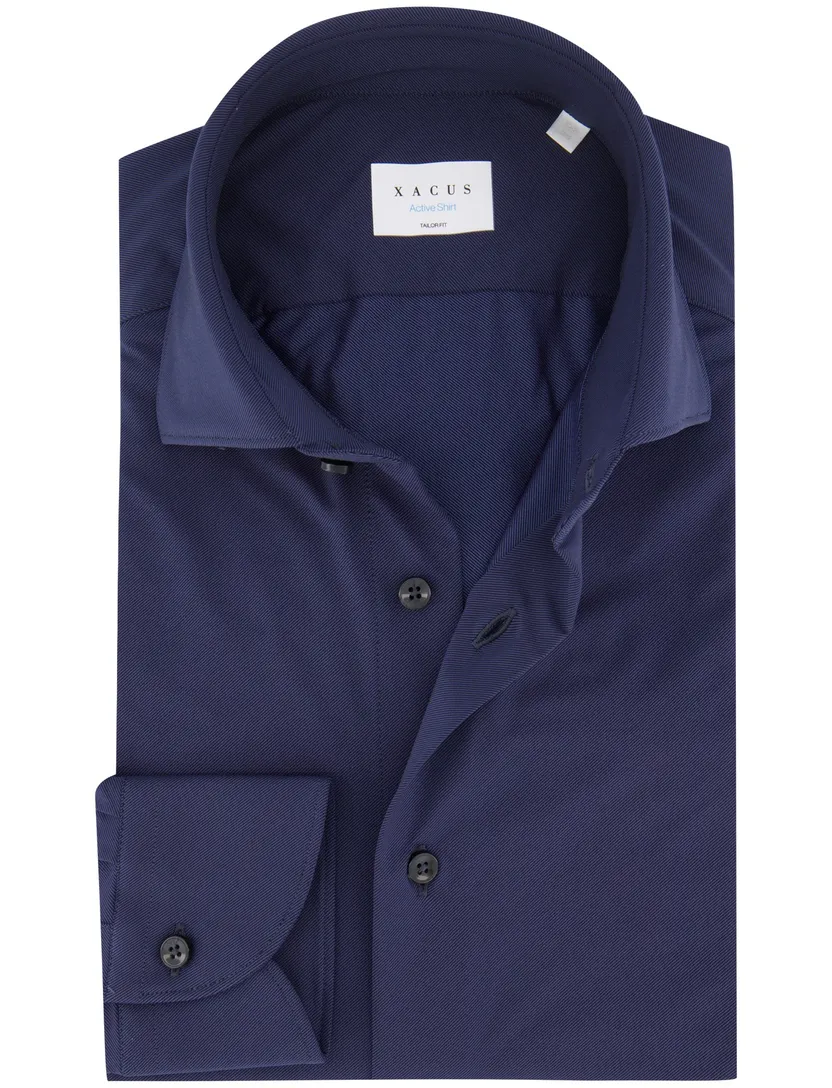 Xacus Active overhemd donkerblauw
