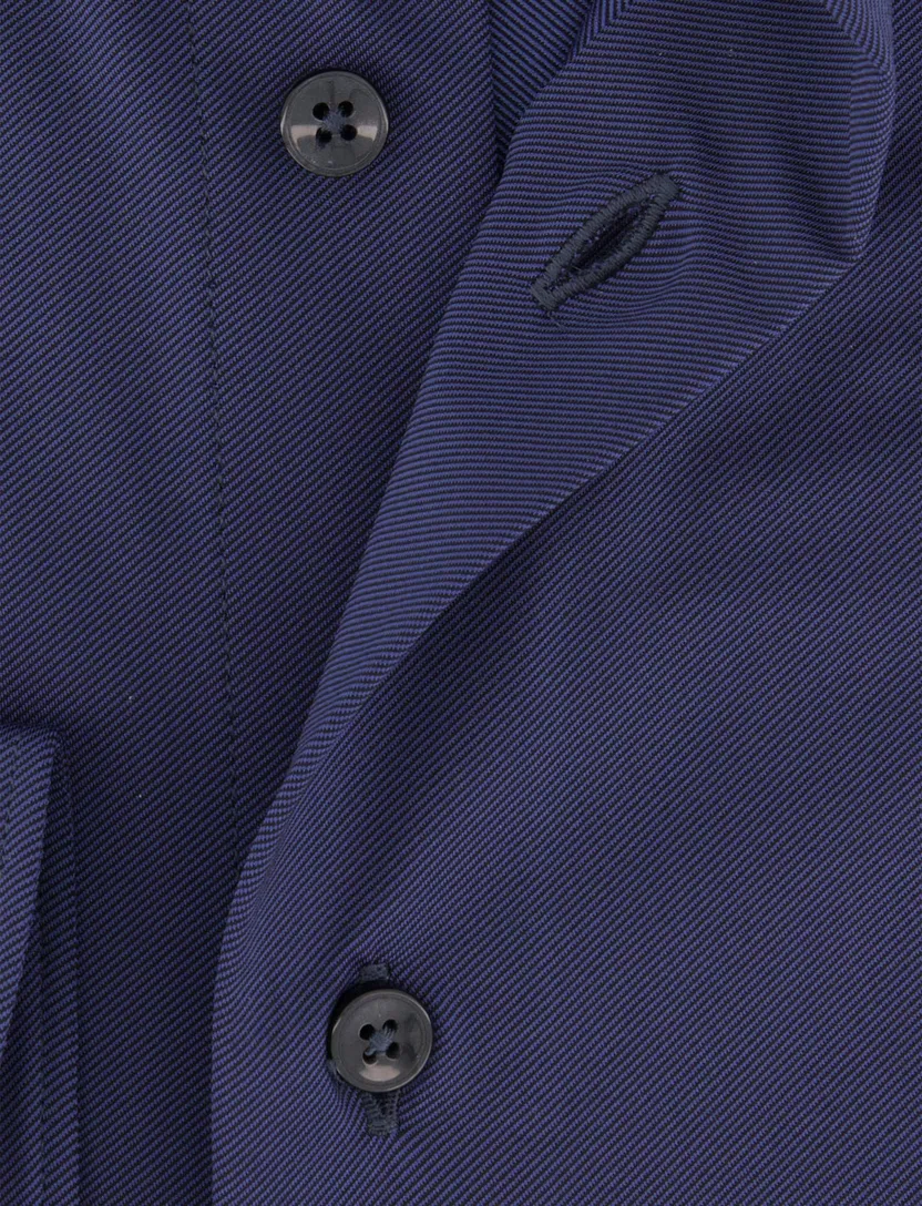 Xacus overhemd donkerblauw tailored fit effen polyamide