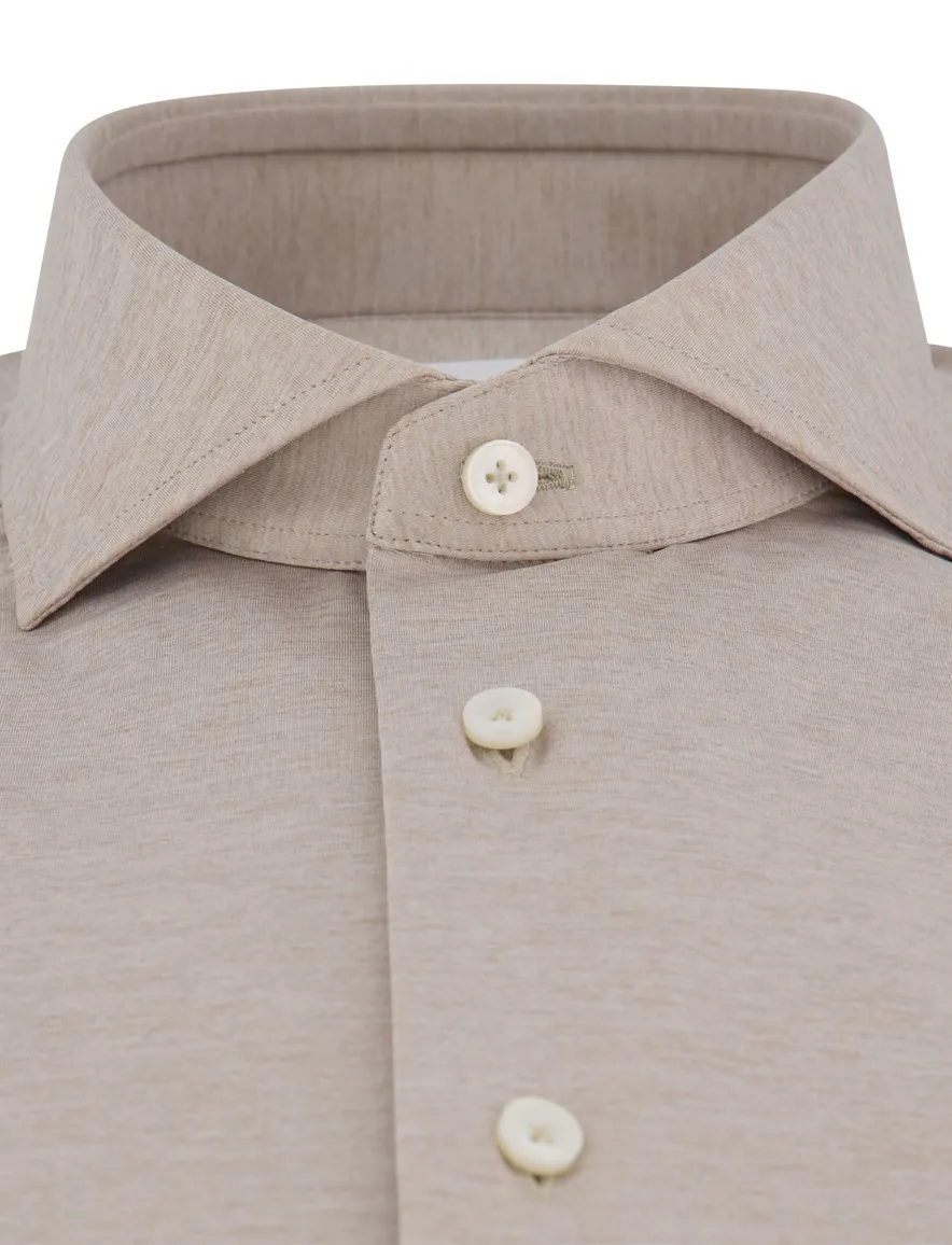 Xacus tailored fit overhemd beige