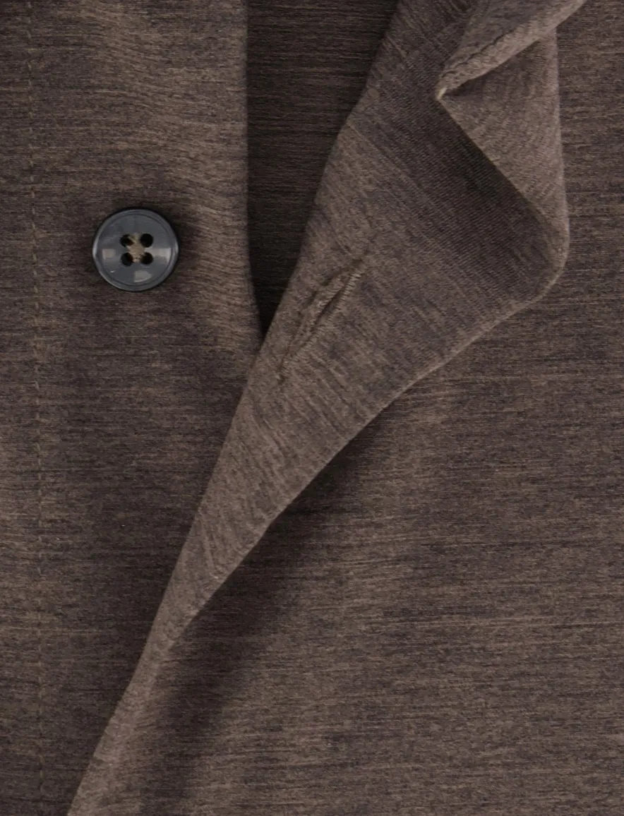 Xacus tailored fit overhemd bruin jersey