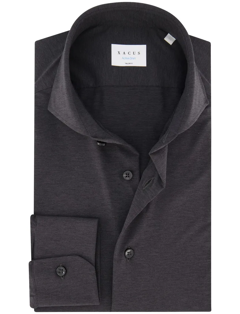 Xacus overhemd donkergrijs polyamide active shirt