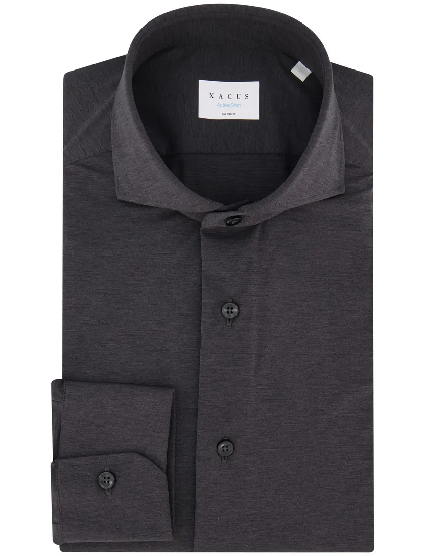 Xacus overhemd donkergrijs polyamide active shirt