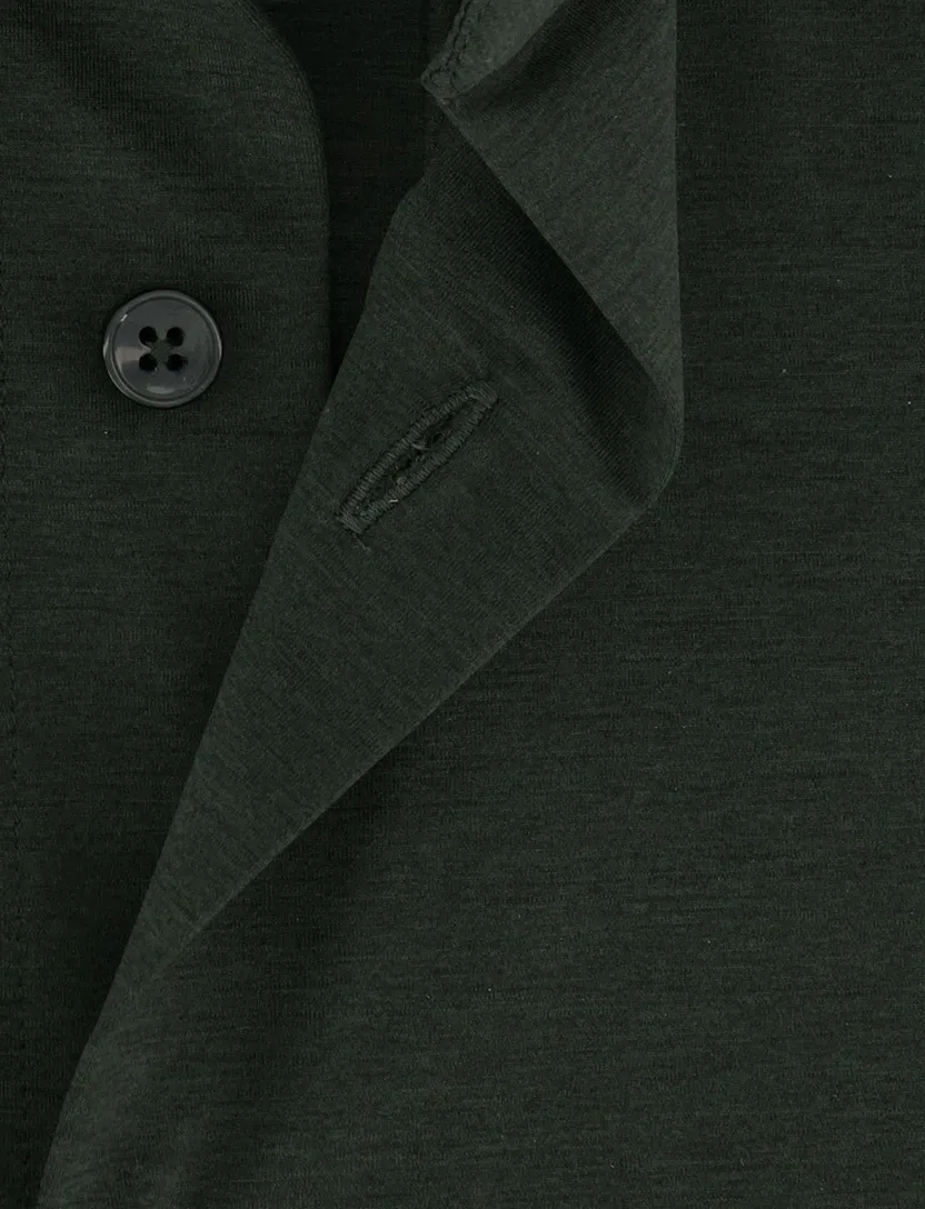 Xacus tailored fit overhemd donkergroen effen