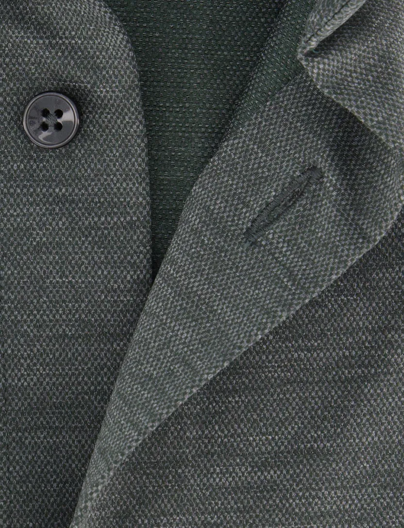 Xacus tailored fit overhemd donkergroen polyamide