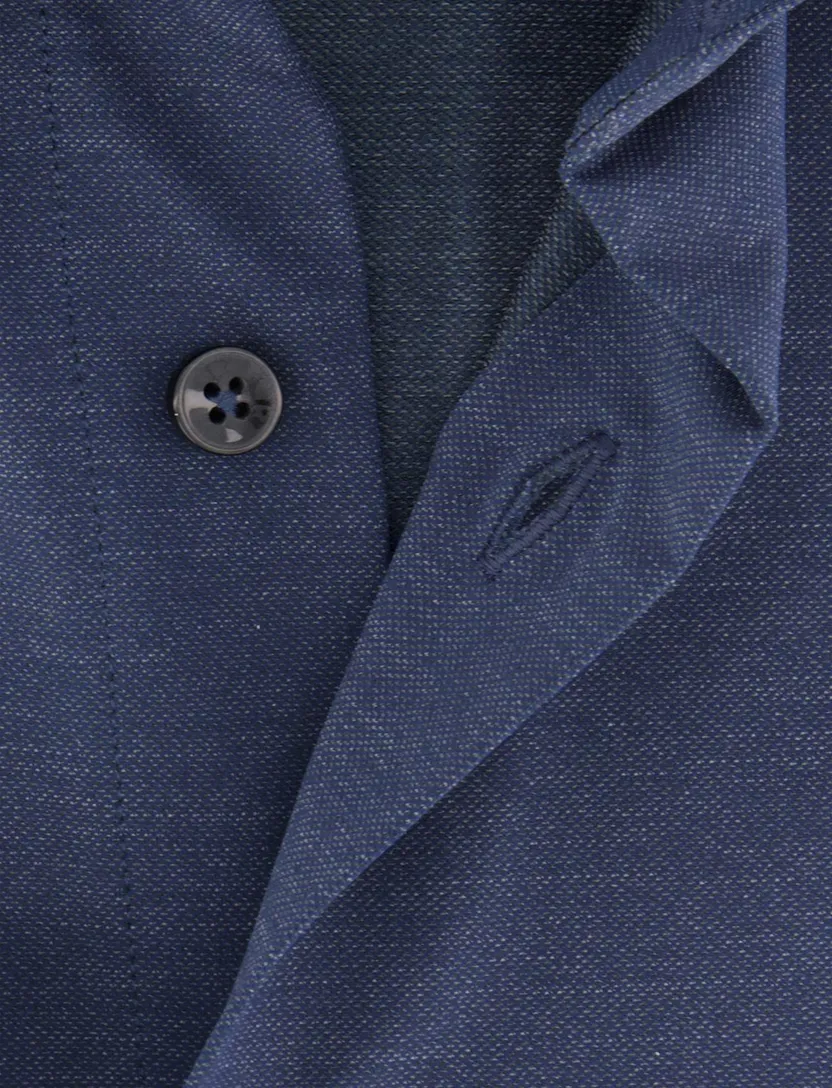 Xacus tailored fit overhemd donkerblauw