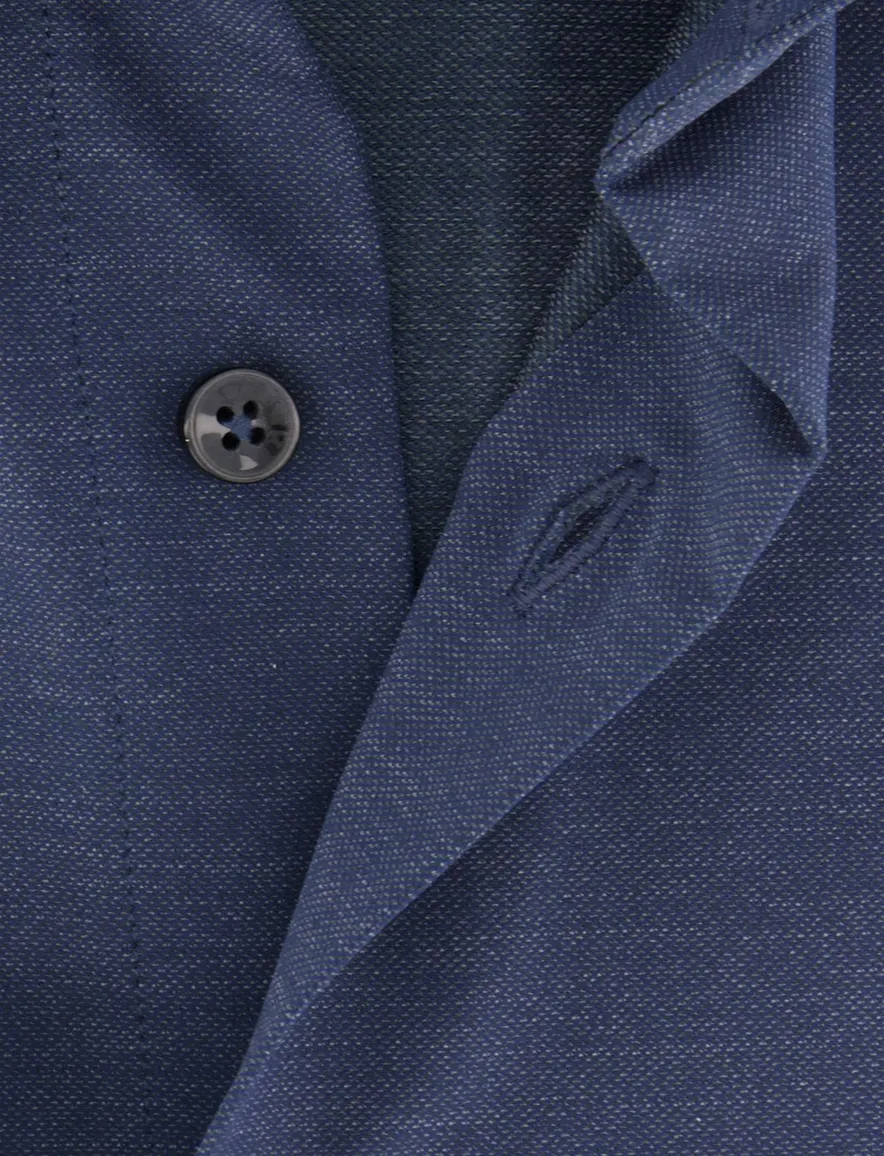 Xacus tailored fit overhemd donkerblauw