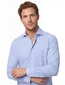 Xacus overhemd blauw gestreept