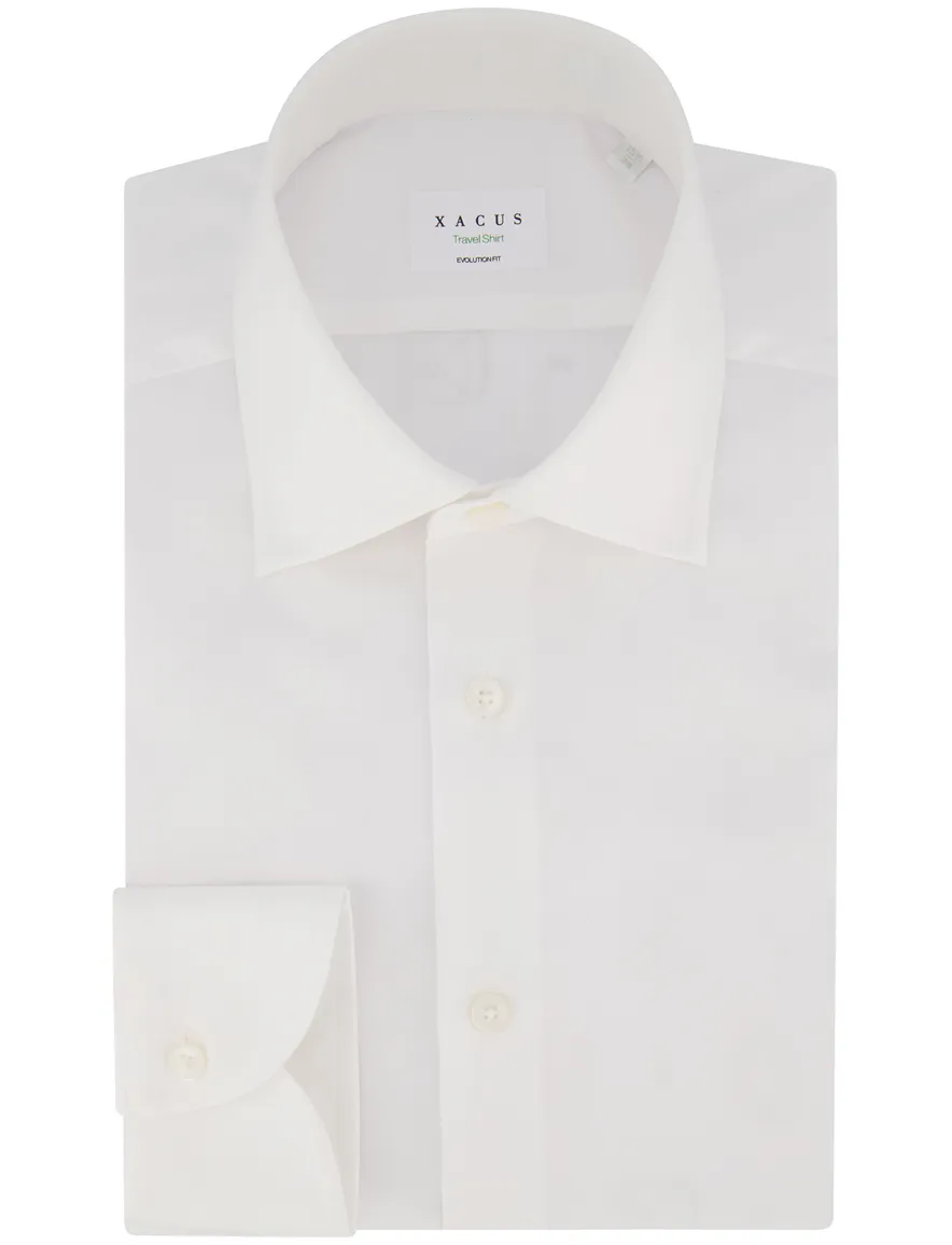 Xacus evolution fit overhemd wit katoen