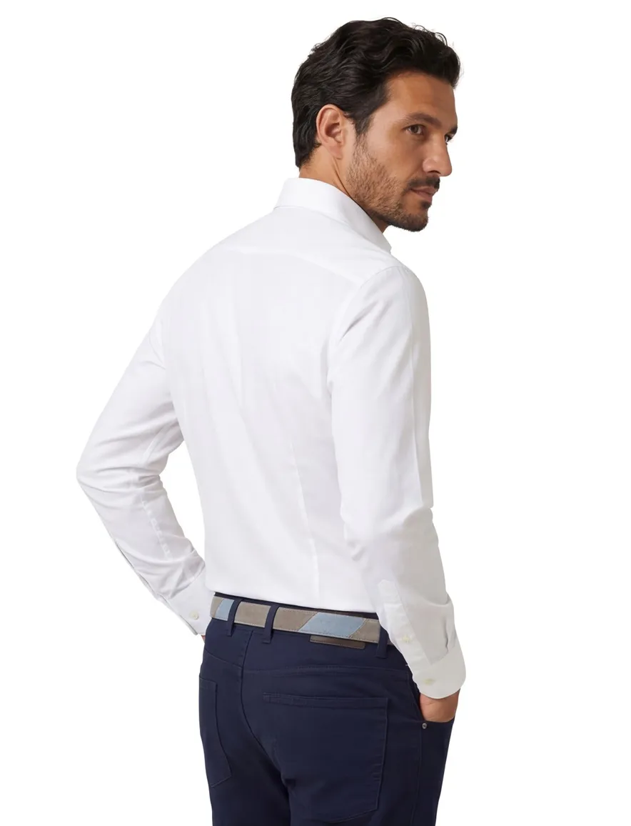 Xacus evolution fit overhemd wit katoen