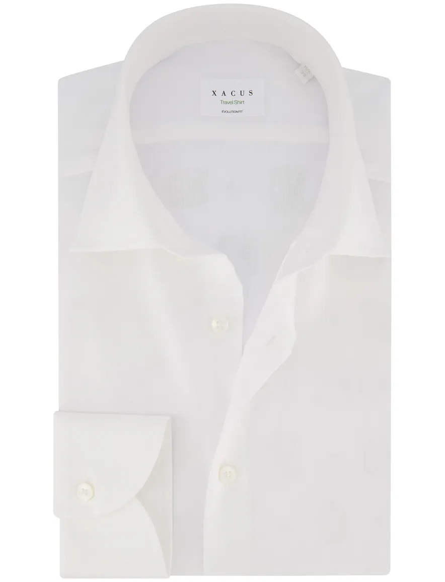 Xacus evolution fit overhemd wit katoen