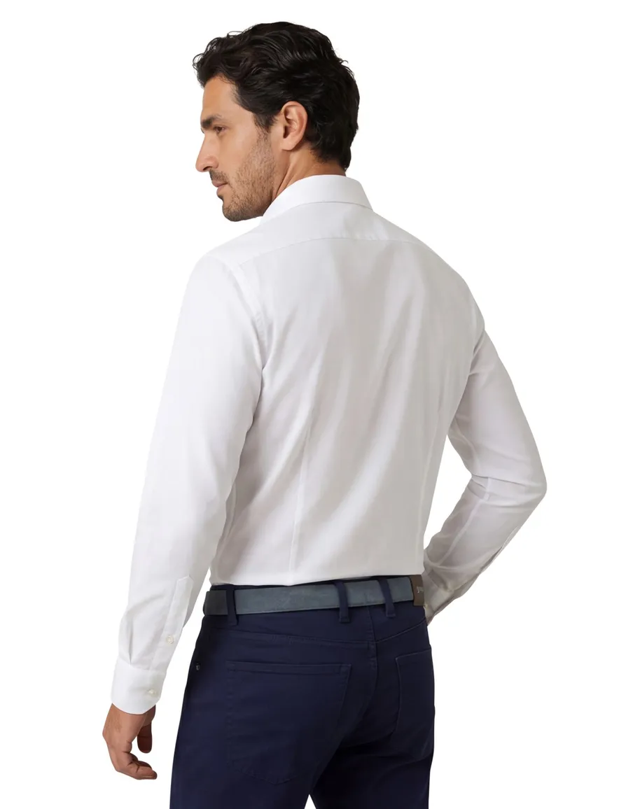 Xacus evolution fit overhemd wit katoen