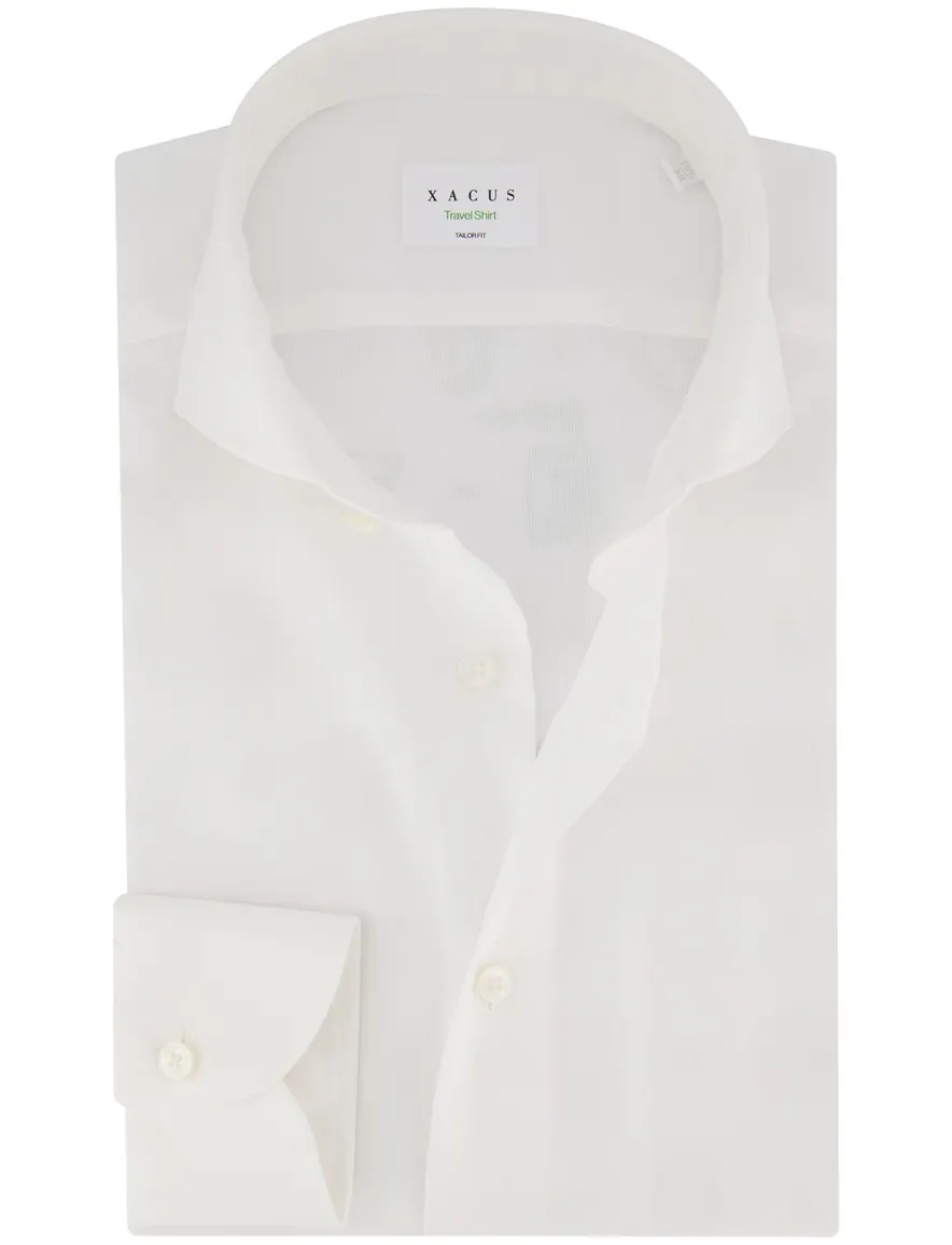 Xacus tailored fit overhemd wit katoen