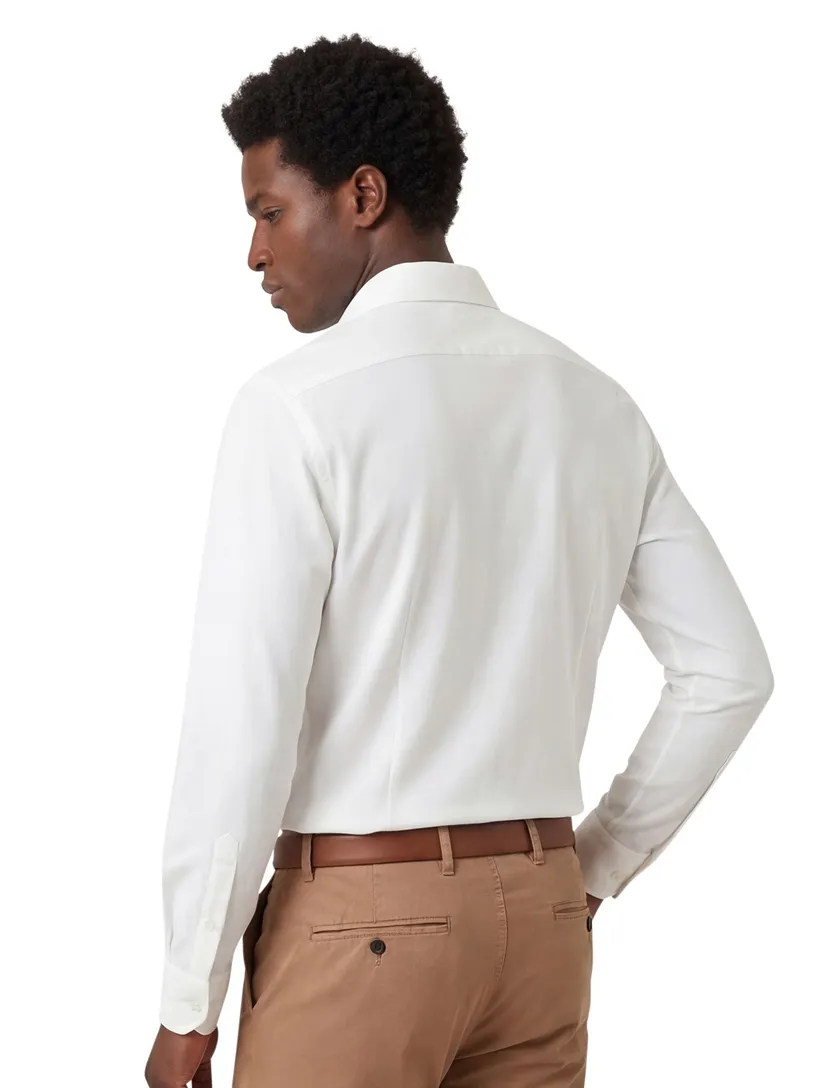 Xacus tailored fit overhemd wit katoen