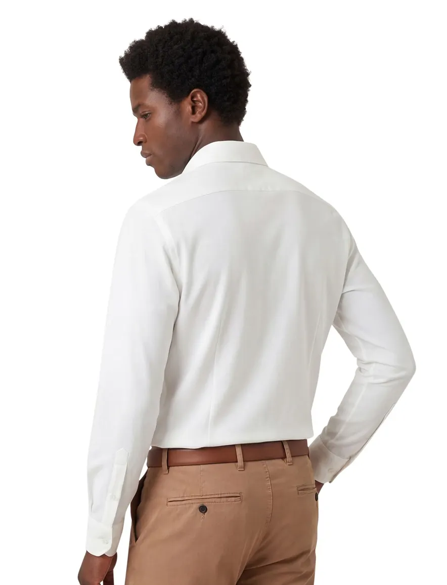 Xacus tailored fit overhemd wit katoen