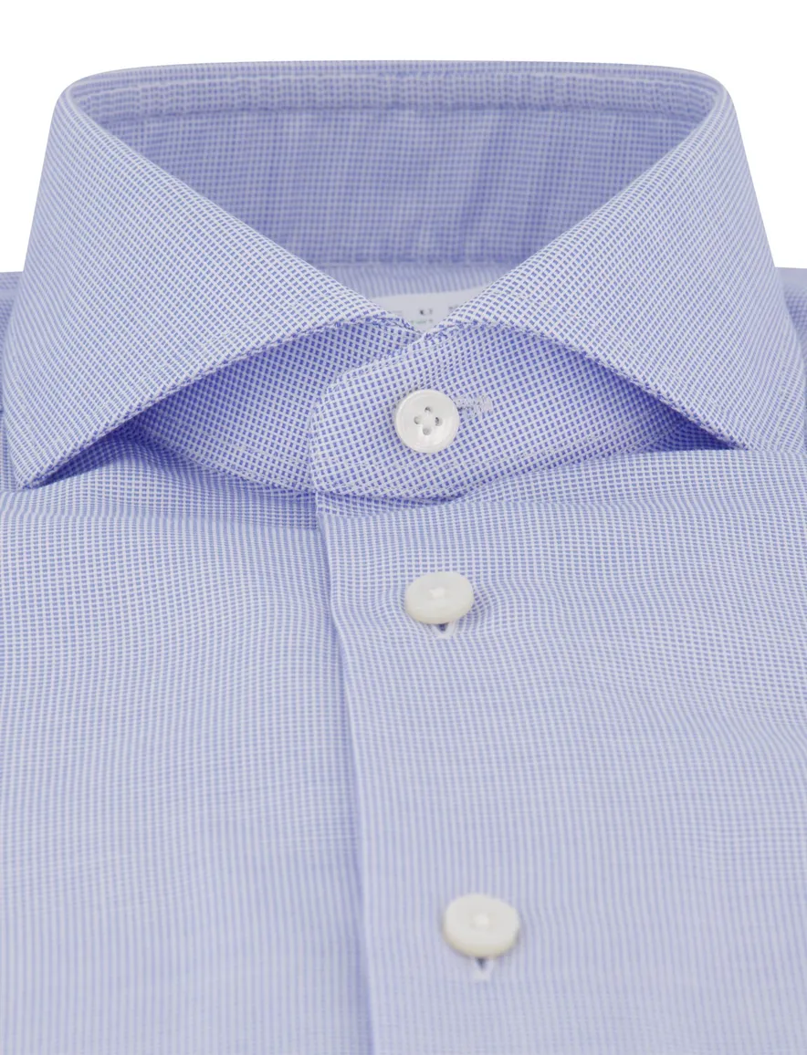 Xacus tailored fit overhemd lichtblauw katoen