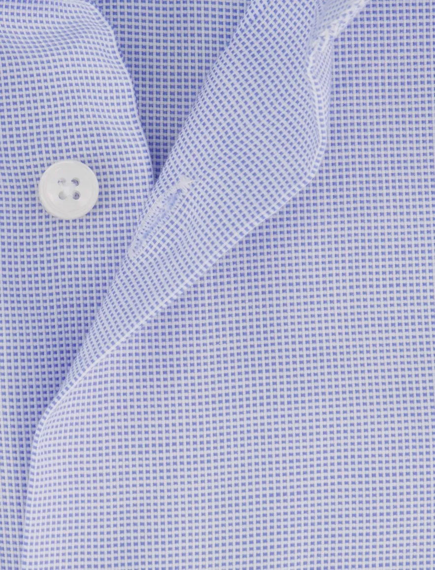 Xacus tailored fit overhemd lichtblauw katoen