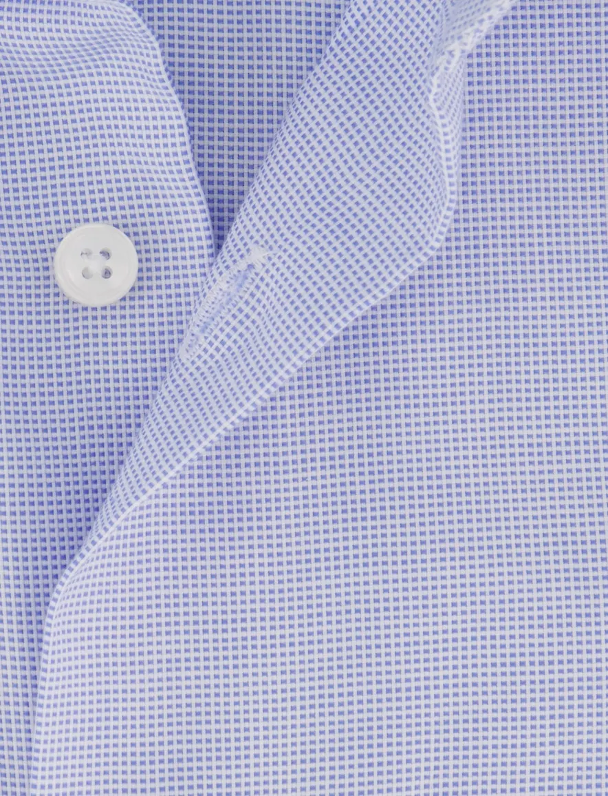 Xacus tailored fit overhemd lichtblauw katoen