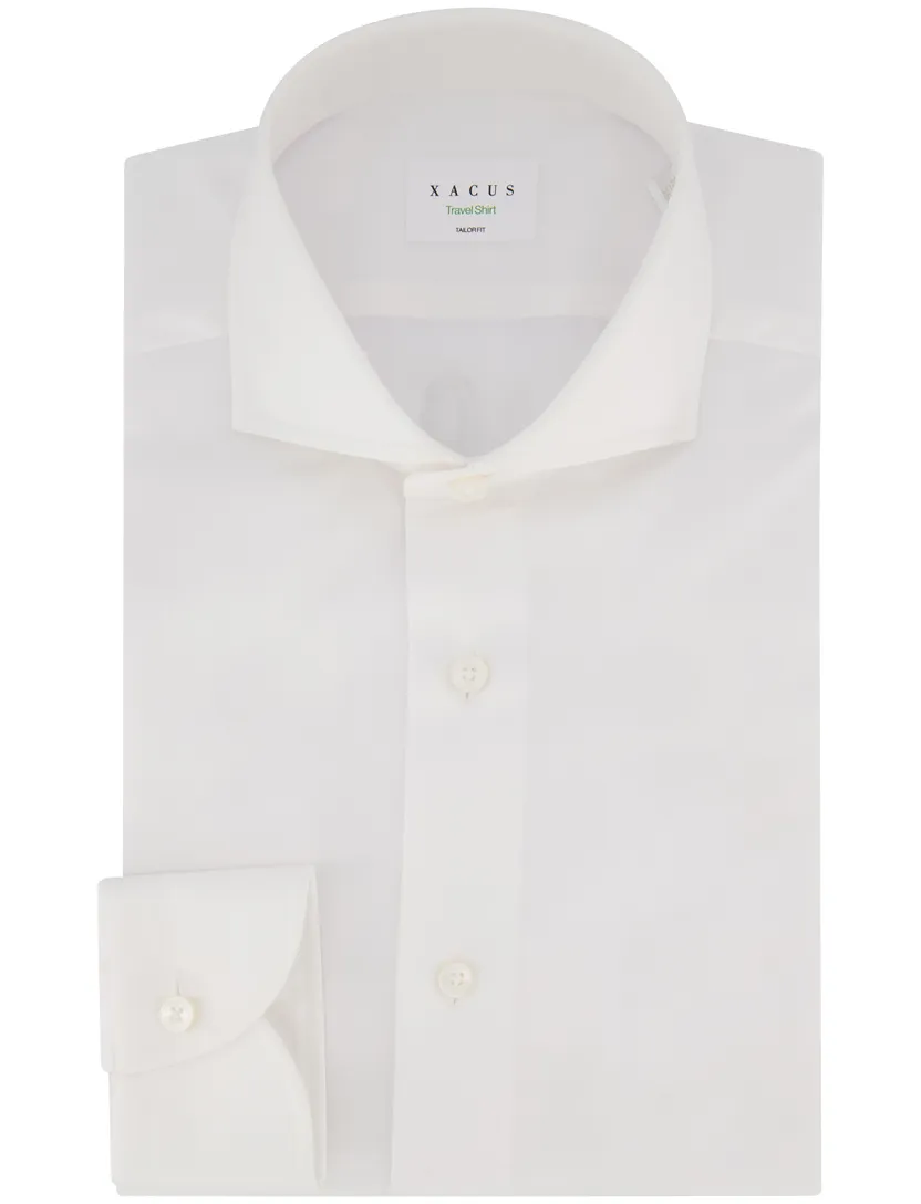 Xacus tailored fit overhemd wit katoen