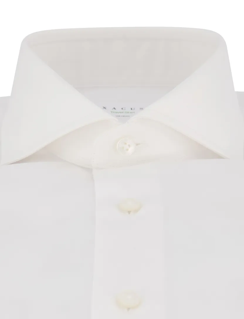 Xacus tailored fit overhemd wit katoen