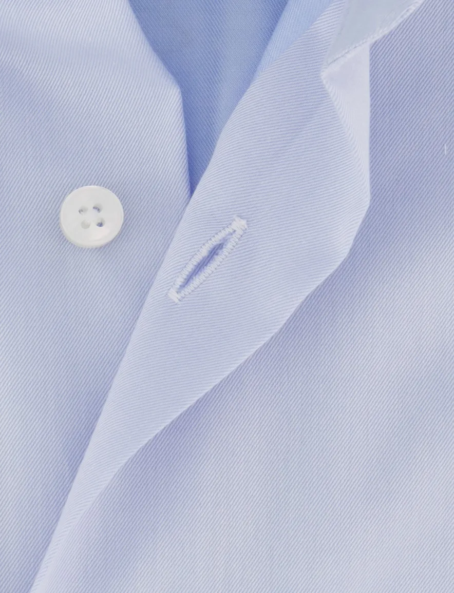 Xacus tailored fit overhemd lichtblauw Travel Shirt