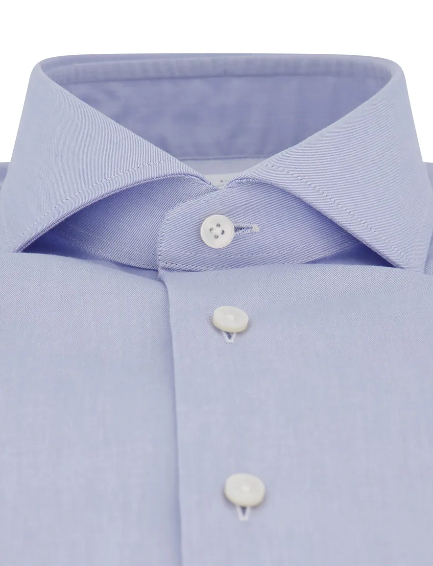 Xacus tailored fit overhemd lichtblauw katoen