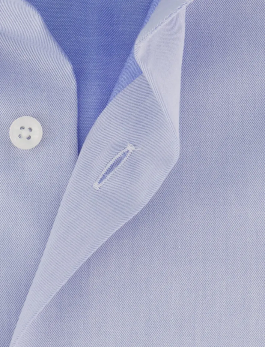 Xacus tailored fit overhemd lichtblauw katoen