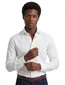 Overhemd Xacus wit slim fit wide spread boord
