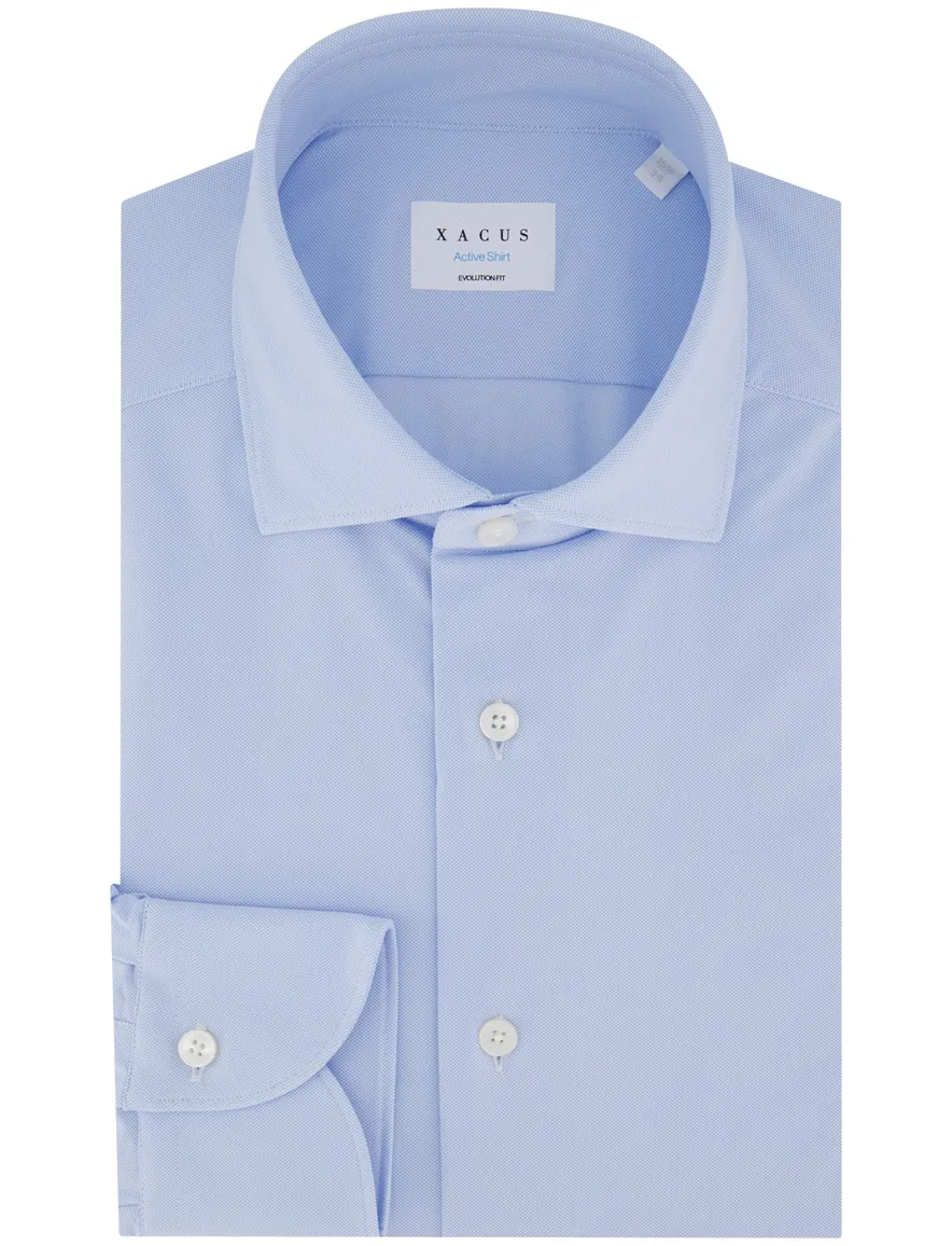Xacus evolution fit overhemd lichtblauw