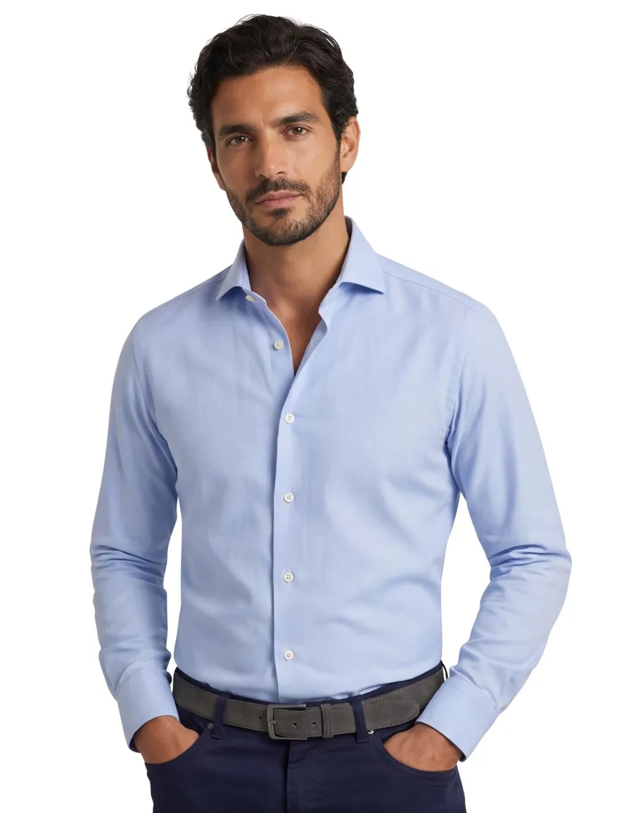 Xacus evolution fit overhemd lichtblauw