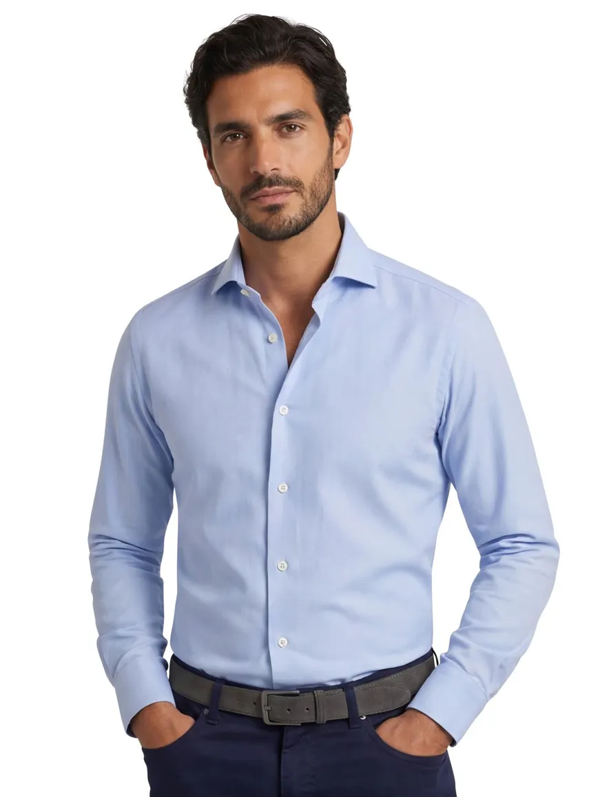 Xacus evolution fit overhemd lichtblauw