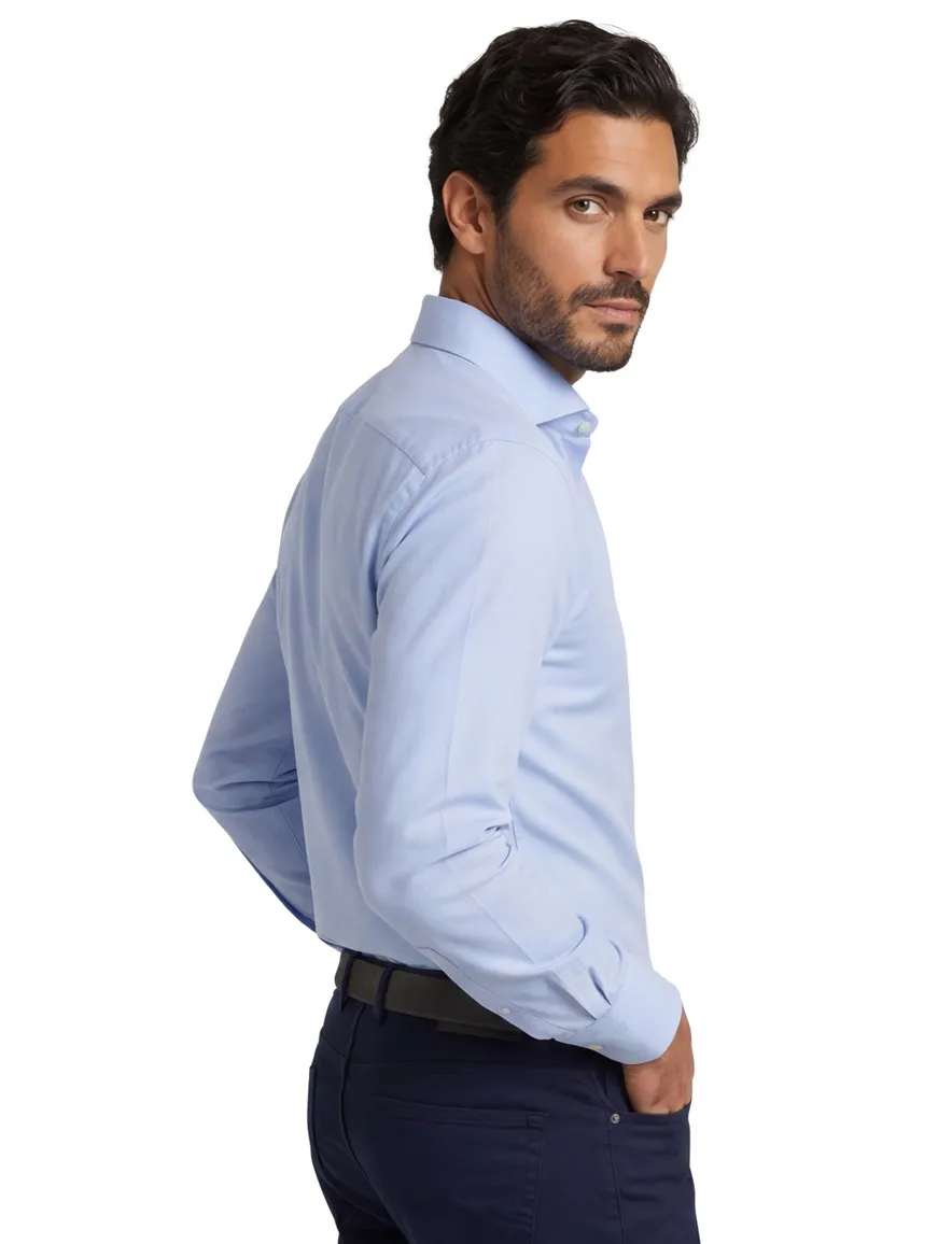 Xacus evolution fit overhemd lichtblauw