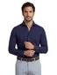 Xacus evolution fit overhemd donkerblauw effen