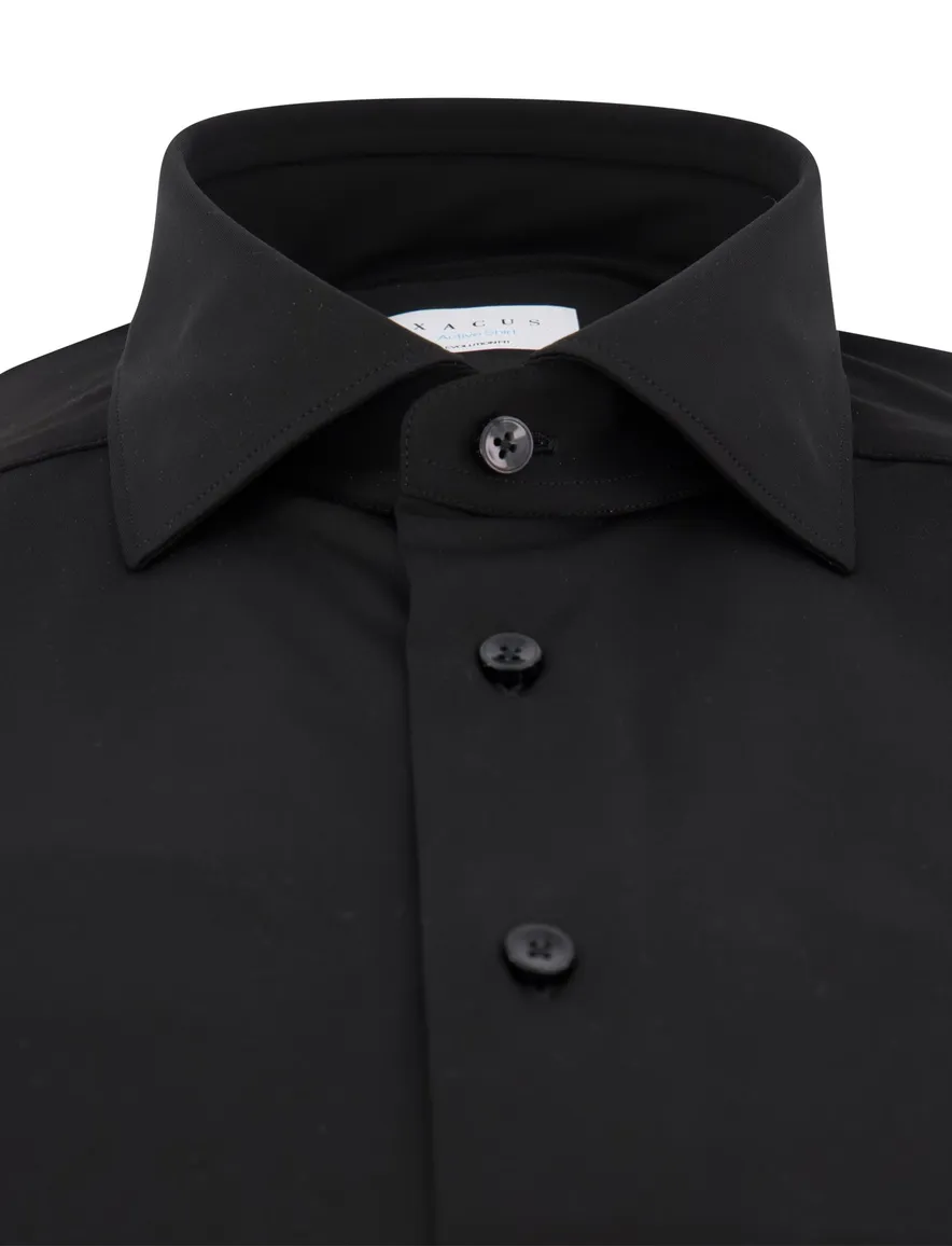 Xacus overhemd zwart evolution fit polyamide