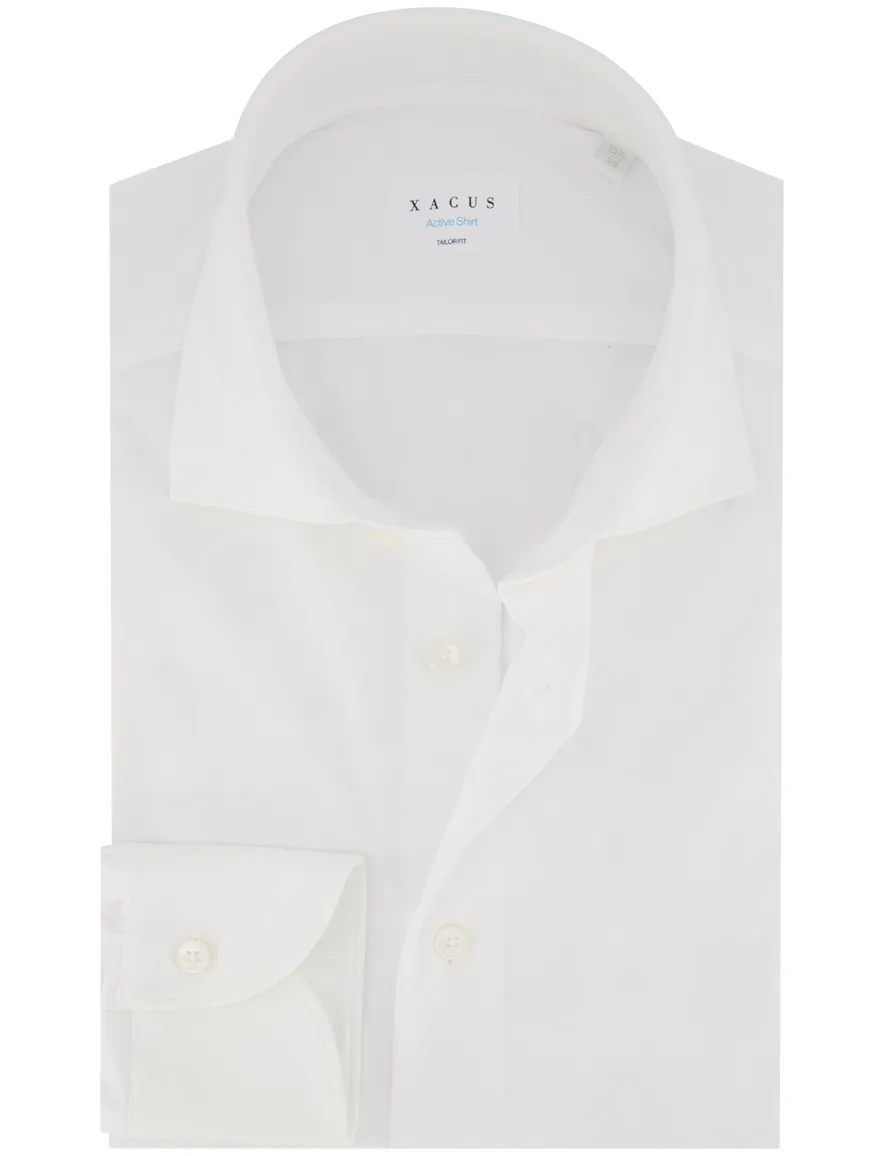 Xacus tailored fit overhemd wit