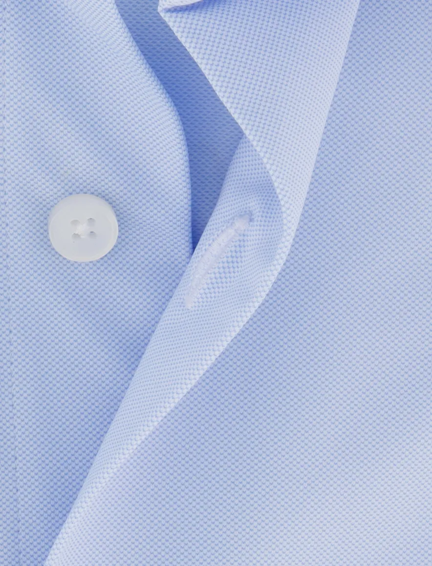 Xacus tailored fit overhemd effen lichtblauw