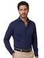 Xacus overhemd donkerblauw effen