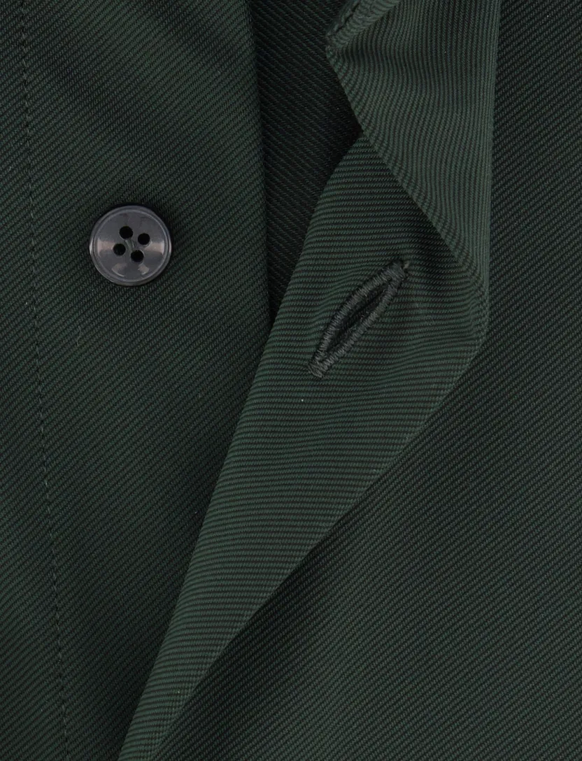 Xacus tailored fit overhemd donkergroen polyester